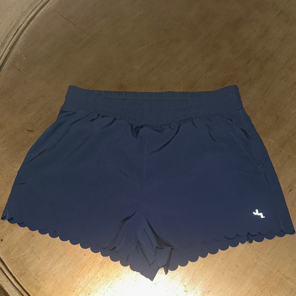 JoyLab Women's Dark Blue Scalloped Athletic Shorts